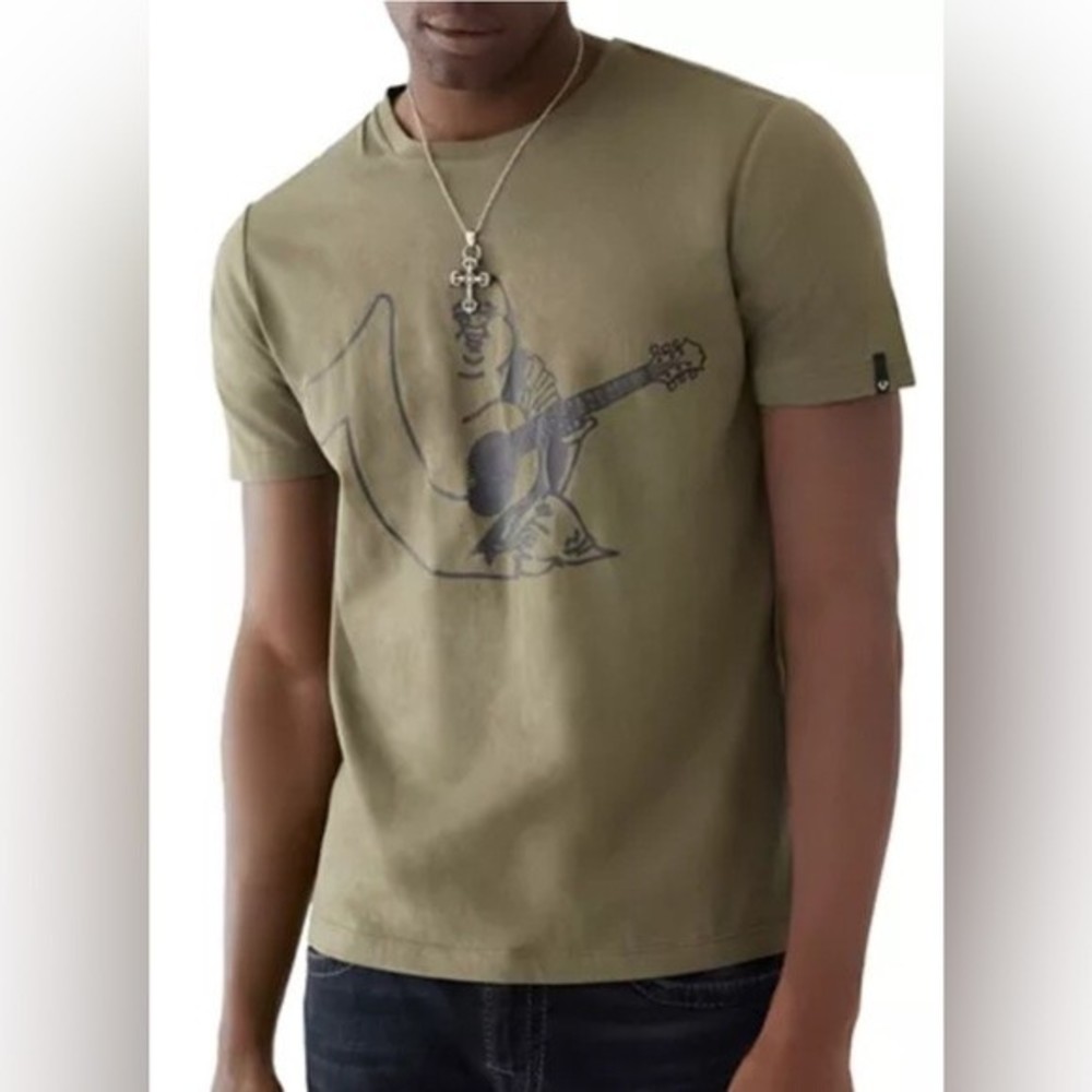 True Religion Guitar/Buddha Tee L